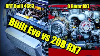 Evo 800whp vs 20B FD RX7