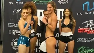 Avril Mathie vs. Moni Trejo - Weigh-in Face-Off - (Weston Fight Night 2) - [Boxing]