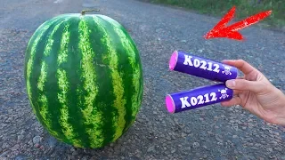 EXPERIMENT: FIRECRACKER VS WATERMELON