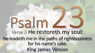 PSALM 23 verse 3 KJV - He restoreth my soul - MEMORY TEXT Lesson 1 The Shepherd's crucible