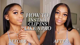 HOW TO: INSTALLING CLIP IN EXTENSIONS LIKE A PRO! |CURLSQUEEN