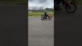 sliding back wheel of Africa twin || burning the rubber