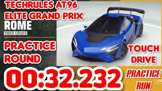 Asphalt 9 - TECHRULES AT96 Elite Grand Prix - PRACTICE ROUND - Tiber Cross - 00:32.232 Touchdrive