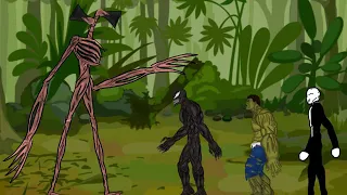 Siren Head vs Hulk vs SLENDER MAN vs Venom - Drawing cartoons 2 Animations Parody [DC2]