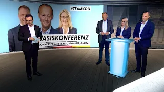 Liveaufnahme der CDU-Basiskonferenz Ost mit Friedrich Merz, Mario Czaja und Christina Stumpp