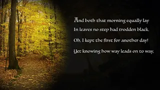 "The Road Not Taken" by Robert Frost (Society of Classical Poets)