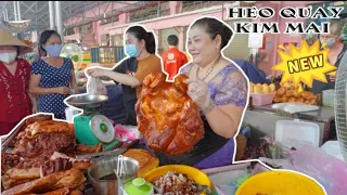 HEO QUAY KIM MAI chị Mai và anh Bé ba chuyên nghiệp, ra đầu heo trong tích tắc.