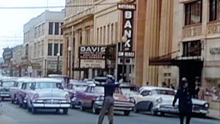 Rare 1950s Tulsa OK - downtown cars and people [colorized]