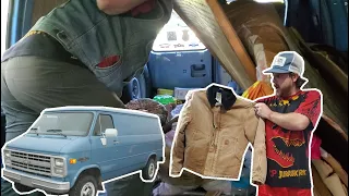 Searching An Abandoned Van For Vintage Clothing