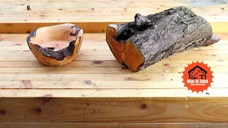 Wood Turning The Unknown Log Into A Natural Edge Bowl