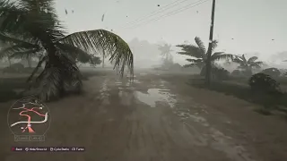 Intercepting a Tropical Storm in Playa Azul using drone mode in Forza Horizon 5