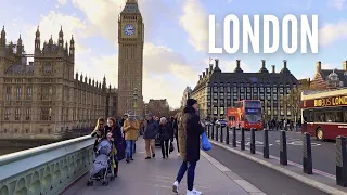 Walking London City | Westminster to Trafalgar Square | London Walking tour 4K
