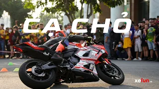 Màn cạ chỏ đỉnh cao của Cương Cào Cào trên Yamaha R7 tại