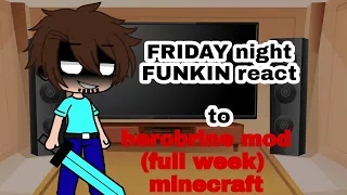 FRIDAY night FUNKIN react to HEROBRINE MOD (FULL Week) MINECRAFT