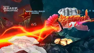 Magmajira ( Kaiju Shark ) Vs. Giant Crab Boss - Hungry Shark Evolution - Gameplay (iOS, Android)