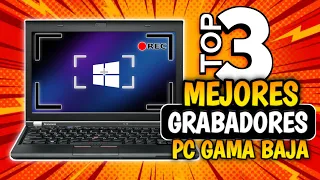 TOP 3 MEJORES GRABADORES DE PANTALLA para PC DE BAJOS RECURSOS [2024] 🚀 Como Grabar Pantalla Sin Lag