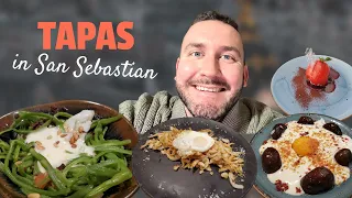 Ultimate TAPAS TOUR In San Sebastian - Unique SPANISH Regional Food + Insane Melty BEEF CHEEK!!!