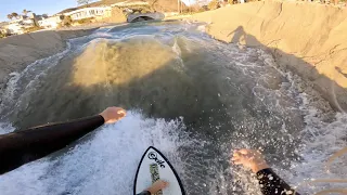 POV Surfing a River Wave