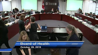 Board of Health - October 28, 2019 - Part 1 of 2