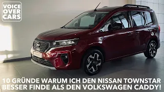 10 Gründe warum ich den neuen Nissan Townstar besser finde als einen VW Caddy | Voice over Cars