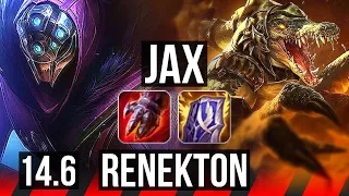 JAX vs RENEKTON (TOP) | Comeback, 41k DMG, Dominating, Rank 12 Jax | BR Challenger | 14.6