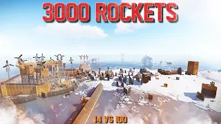 BIGGEST RAID DEFENSE IN RUST HISTORY | 14vs100 | 3000 ROCKETS