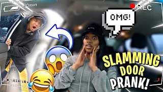 SLAMMING THE DOOR PRANK ON GIRLFRIEND!