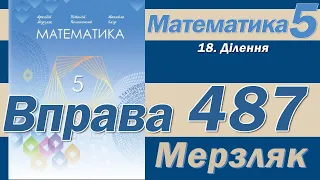 Мерзляк Вправа 487. Математика 5 клас