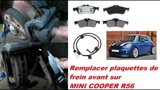 Replace front brake pads MINI COOPER R56