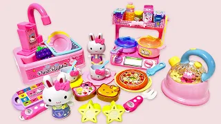 2 Minutes Satisfying with Unboxing Super Cute Pink Rabbit Miniature Kitchen Set ASMR(no music)