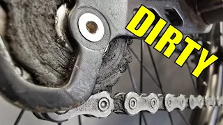 Dirty And Tired Derailleur Gets New Life In 3 Minutes. How I Clean Rear Mech After Long, Dusty Trips