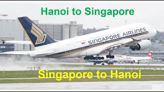 What's inside Singapore Airlines from Hanoi Vietnam to Singapore? B737-8 Bên trong chuyến bay