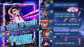 PRANK FANNY!!! 10 YEARS NAKO NAG MML PRANK!!!! GALIT NA GALIT ANG LOSESTREAK NA KAKAMPI!!! 😂 | MLBB