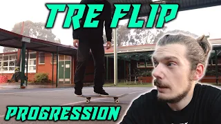 Attempting To Learn How To Tre Flip at 33