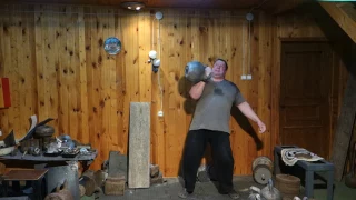 70 KG KETTLEBELL ONE HAND PRESS 6 REPS ЖИМ ГИРИ 70 КГ 6 РАЗ