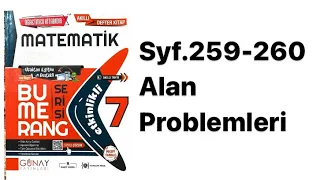 7.SINIF BUMERANG S.259-260 ALAN PROBLEMLERİ