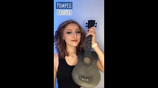 Ukulele cover/ chords/ play along Pompeii by Bastille #shorts​​​