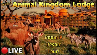 🔴 Disney’s ANIMAL KINGDOM LODGE! Resort & One Bedroom Villa Savannah View Tour! Disney World Live!