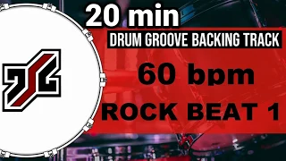 BASIC ROCK BEAT 1  60 BPM Drum Beat Backing Track