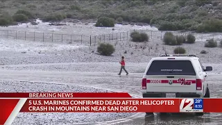 5 Marines confirmed dead after helicopter crash outside San Diego
