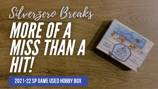 NEW PRODUCT RELEASE: 21-22 UPPER DECK SP GAME USED HOBBY BOX - MORE OF A MISS THAN A HIT!