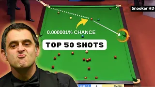 Ronnie O'Sullivan TOP 50 SHOTS IN SNOOKER HISTORY