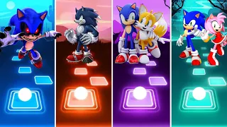 Sonic Exe Vs Sonic Wharehog Vs Sonic Tails Vs Sonic Amy  Tiles Hop EDM Rush