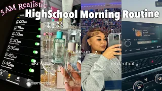 My Realistic 5AM Highschool Morning Routine | senioritis, chit chat, make-up + more