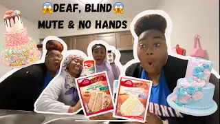 Deaf, Blind, Mute & No Hands Baking Challenge
