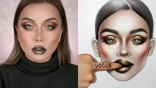 ПОВТОРИЛА ФЕЙС ЧАРТ МАКИЯЖ. FACE CHART MAKEUP. СМОКИ АЙС