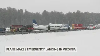 Plane makes emergency landing on Virginia roadway
