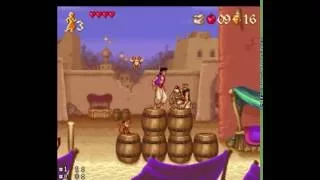 Aladdin Level 1 Act 1 (Snes) 1993 Gameplay