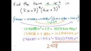 How to find terms of tricky Binomial Expansions