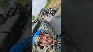 Трофейный русский танк под Изюмом